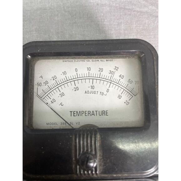 Vtg 1958 SIMPSON Model 385-3L Temperature Indicator box Manual WORKS - Picture 9 of 15